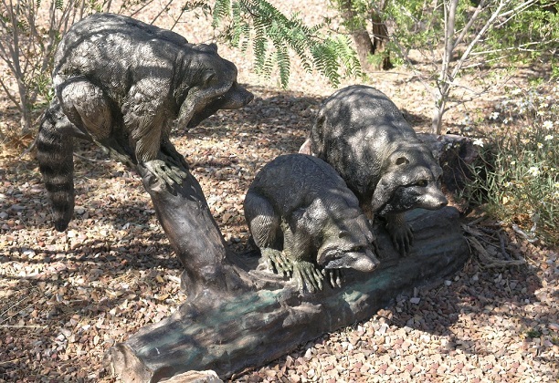3 Raccoons on a Log Fountain 3 Raccoons on a Log Fountain